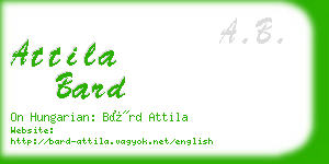 attila bard business card